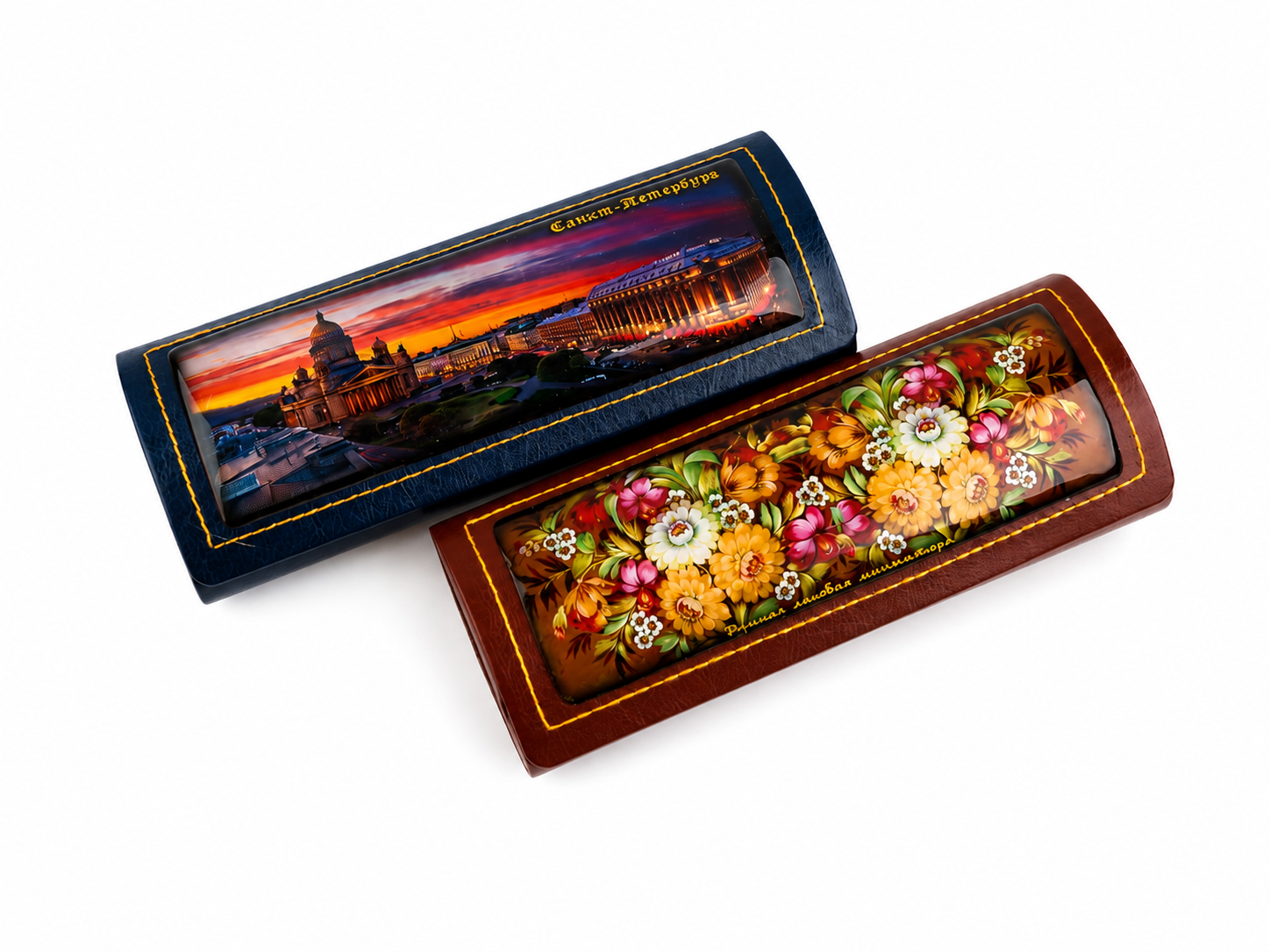 Шкатулки папье-маше, очечники